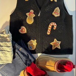 Vintage Talbots wool holiday vest